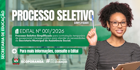Processo Seletivo Simplificado da Secretaria Municipal de Assistência Social Edital nº 001/2026 – DIVULGA O TERMO DE HOMOLOGAÇÃO